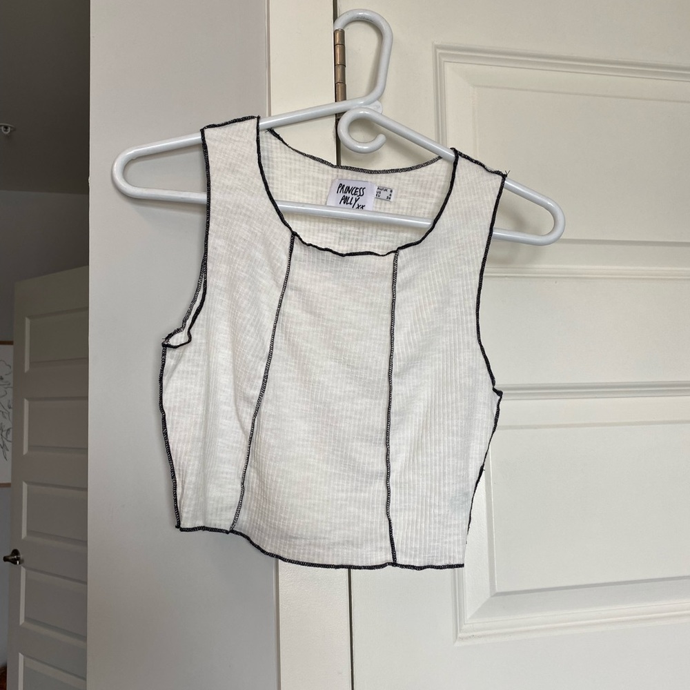 White princess polly tank top